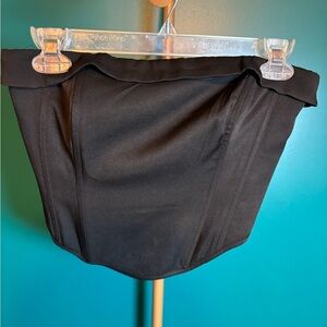 Showpo Sleek Black Strapless Corset Top